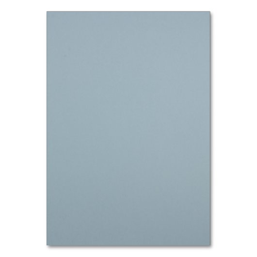 Dusty Blue Simple Floral Script Minimalistischer C Tischnummer (Rückseite)