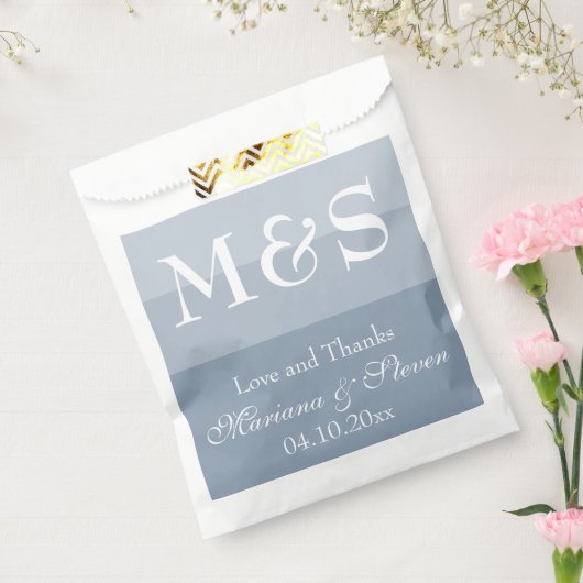 Dusty Blue Simple Modern Chic Script Fevor Bag Geschenktütchen (Versiegelt)