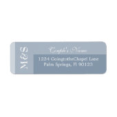 Dusty Blue Simple Modern Chic Script Label (Vorne)