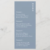 Dusty Blue Simple Modern Wedding Menükarte (Vorderseite)