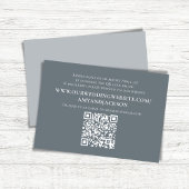 Dusty Blue Simple QR Code Website UAWG Wedding RSVP Karte