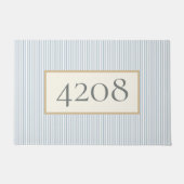 Dusty Blue Simple Stripes Classic Fußmatte (Vorderseite)