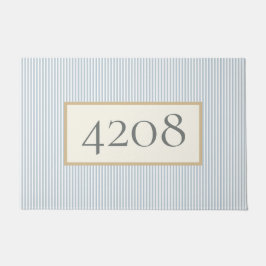 Dusty Blue Simple Stripes Classic Fußmatte