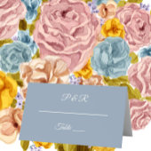 Dusty Blue Simple Stylized Script Wedding Platzkarte