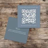 Dusty Blue Simple Wisteria QR Code Square UAWG Begleitkarte