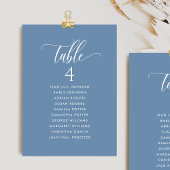 Dusty Blue, Sitzplan-Karten mit Gästebamen
