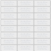 Dusty Blue-Skript-transparentes Rücksendekennzeich Aufkleber (Vorderseite)