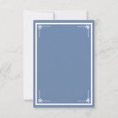 Dusty Blue Skript-Website E-Mail Hochzeit RSVP-Kar RSVP Karte (Rückseite)