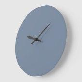 Dusty Blue Slate Gray Grey Solid Color Background Große Wanduhr (Winkel)