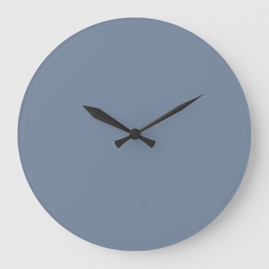 Dusty Blue Slate Gray Grey Solid Color Background Große Wanduhr (Vorderseite)