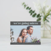Dusty Blue & Slate | Mikro-Hochzeiten-Foto Postkarte (Stehend Vorderseite)