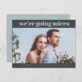 Dusty Blue & Slate | Mikro-Hochzeiten-Foto Postkarte (Vorne/Hinten)