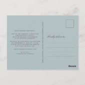 Dusty Blue & Slate | Mikro-Hochzeiten-Foto Postkarte (Rückseite)