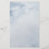 Dusty Blue Slate Navy Blumenmenü (Rückseite)