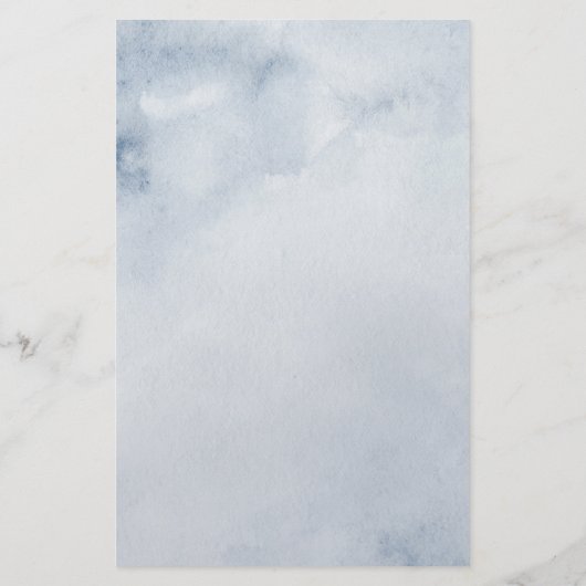 Dusty Blue Slate Navy Blumenmenü (Rückseite)