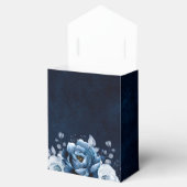 Dusty Blue Slate Navy Botanica Brautparty Geschenkschachtel (Geöffnet)