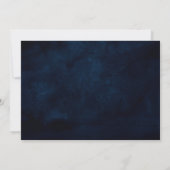 Dusty Blue Slate Navy Botanischer Foto-Kalender Save The Date (Rückseite)