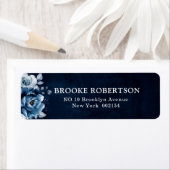 Dusty Blue Slate Navy Botanischer Hochzeitssongleu (Insitu)