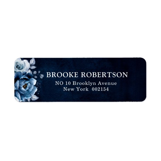 Dusty Blue Slate Navy Botanischer Hochzeitssongleu (Vorne)