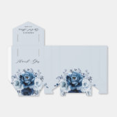 Dusty Blue Slate Navy Botanisches Brautparty Geschenkschachtel (Ungefaltet)