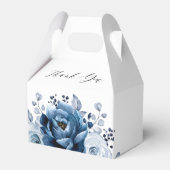 Dusty Blue Slate Navy Botanisches Brautparty Geschenkschachtel (Vorderseite)