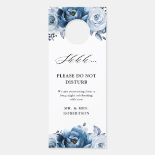 Dusty Blue Slate Navy Hochzeit nicht stören Türanhänger