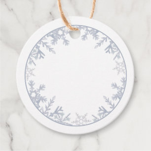 Dusty Blue Snowflake Dusche Mimosa Bar Juice Tags Geschenkanhänger
