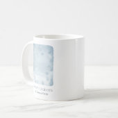 Dusty Blue Snowflake Kaffeetasse (Vorderseite Links)