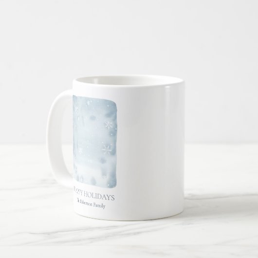 Dusty Blue Snowflake Kaffeetasse (Vorderseite Links)