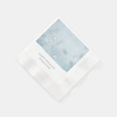 Dusty Blue Snowflake Paper Napkin Serviette (Ecke)