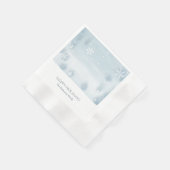 Dusty Blue Snowflake Paper Napkin Serviette (Ecke)