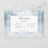 Dusty Blue Snowflake Sky Moderner Empfang Begleitkarte (Vorderseite)