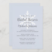 Dusty Blue Snowflake Winter Brautparty Einladung (Vorne/Hinten)