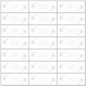 Dusty Blue Snowflake Winter Modern Guest Address Aufkleber (Vorderseite)