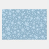 Dusty Blue Snowflakes Winterurlaub Weihnachten Geschenkpapier Set (Vorderseite 3)