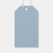 Dusty Blue Soft Striped Couple Names Geschenkanhänger (Rückseite)