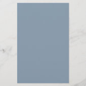 Dusty Blue Solid Color Briefpapier (Vorderseite)