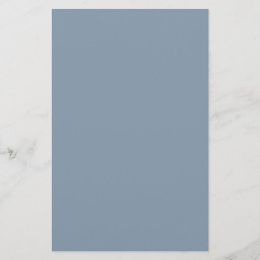 Dusty Blue Solid Color Briefpapier (Vorderseite)