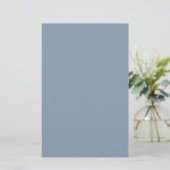 Dusty Blue Solid Color Briefpapier (Stehend Vorderseite)