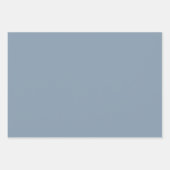 Dusty Blue Solid Color Geschenkpapier Set (Vorderseite)
