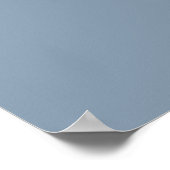 Dusty Blue Solid Color Poster (Ecke)