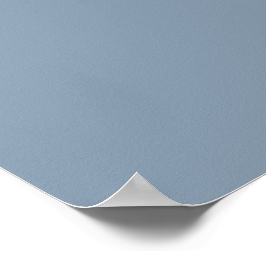Dusty Blue Solid Color Poster (Ecke)