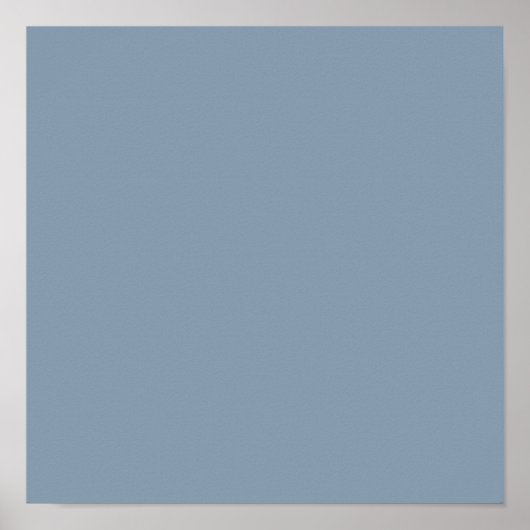 Dusty Blue Solid Color Poster (Vorne)