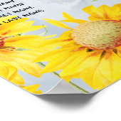Dusty Blue Sonnenblumen Hochzeitssattel Poster (Ecke)