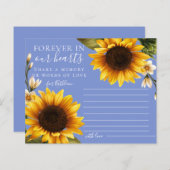 Dusty Blue Sonnenblumen teilen sich eine Speicherk (Vorne/Hinten)