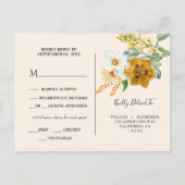 Dusty Blue Spring Garden Wildblumen Wedding Rsvp Einladungspostkarte (Rückseite)