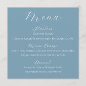 Dusty Blue Spring Wedding Menu Card Menükarte (Vorderseite)