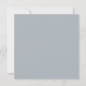 Dusty Blue Square Elegant Wedding  (Rückseite)