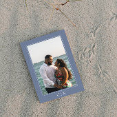 Dusty Blue Starfish Monogram Foto Save The Date