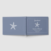 Dusty Blue Starfish Wedding Gästebuch (Voll)